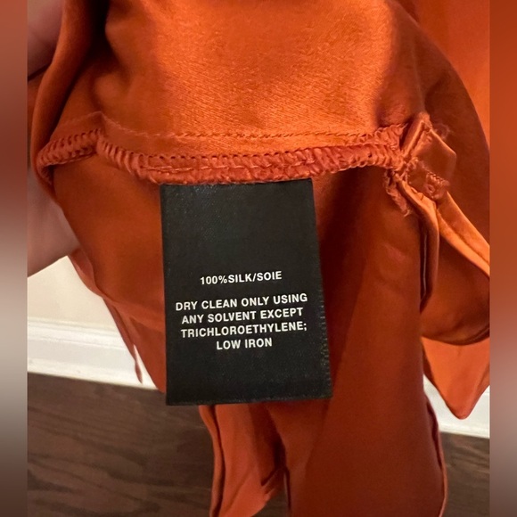 Lafayette 148 will brunt orange button down shirt - Picture 5 of 6